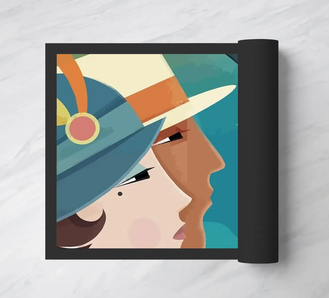 donna uomo caffè zerbino da John C Labut