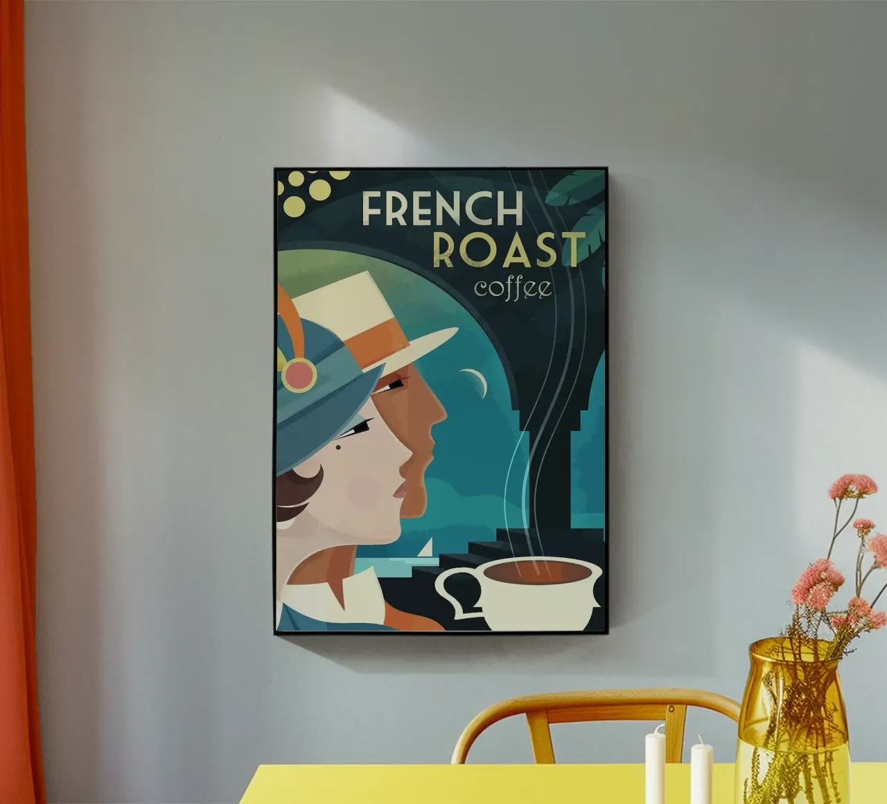 donna uomo caffè plexiglass da John C Labut