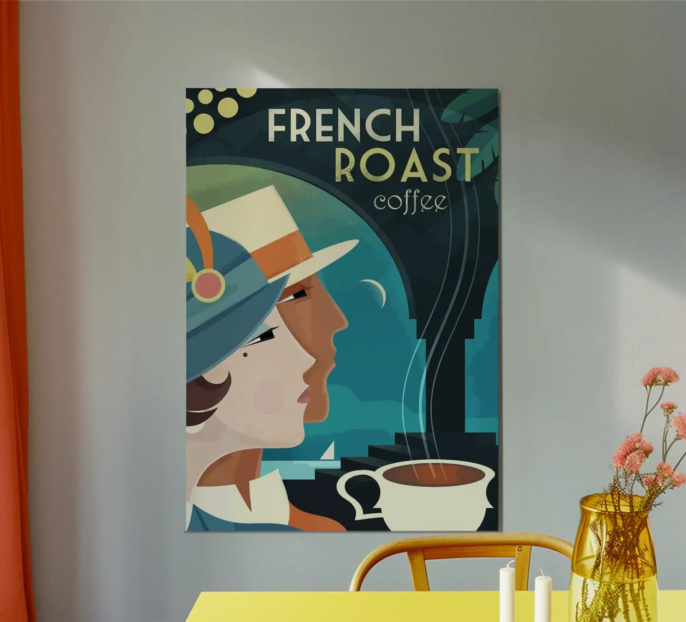 Frau Mann Kaffee Poster von John C Labut