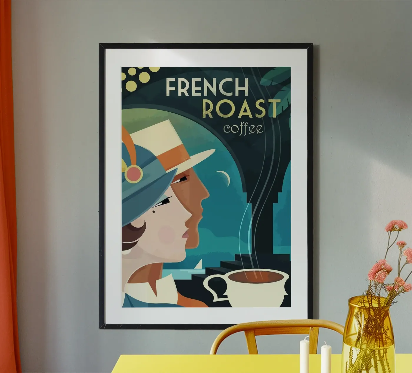 Frau Mann Kaffee Poster von John C Labut