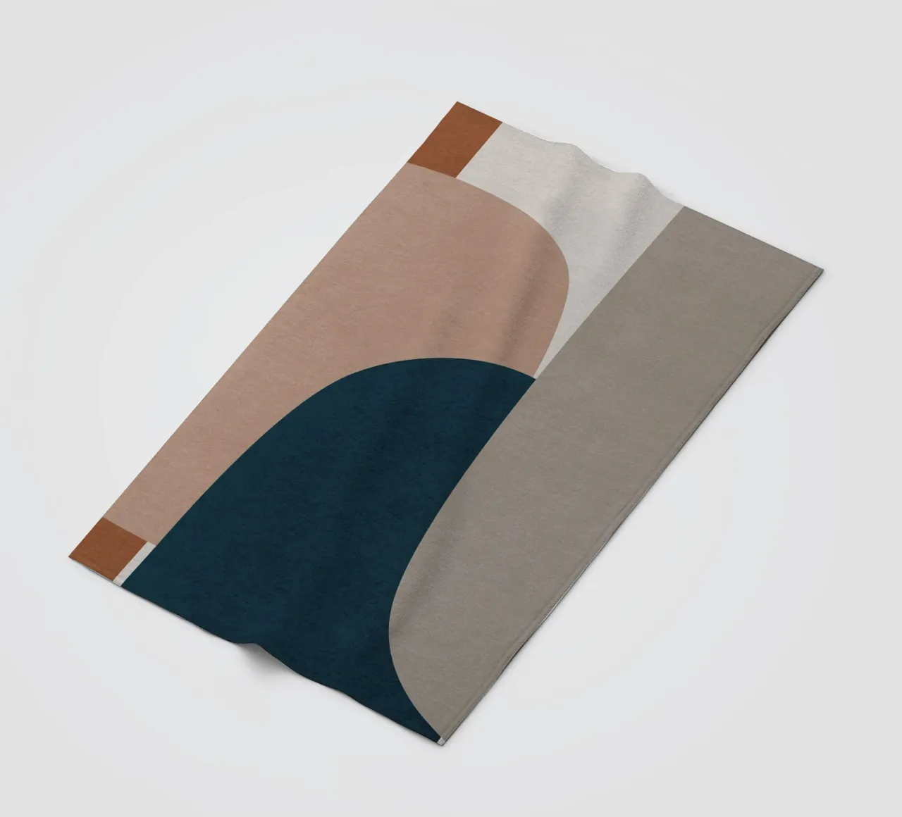 modern abstract art shapes coperta in pile da vintageshop