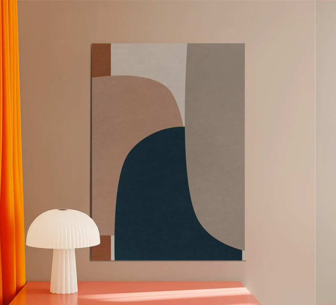 modern abstract art shapes alluminio dibond da vintageshop