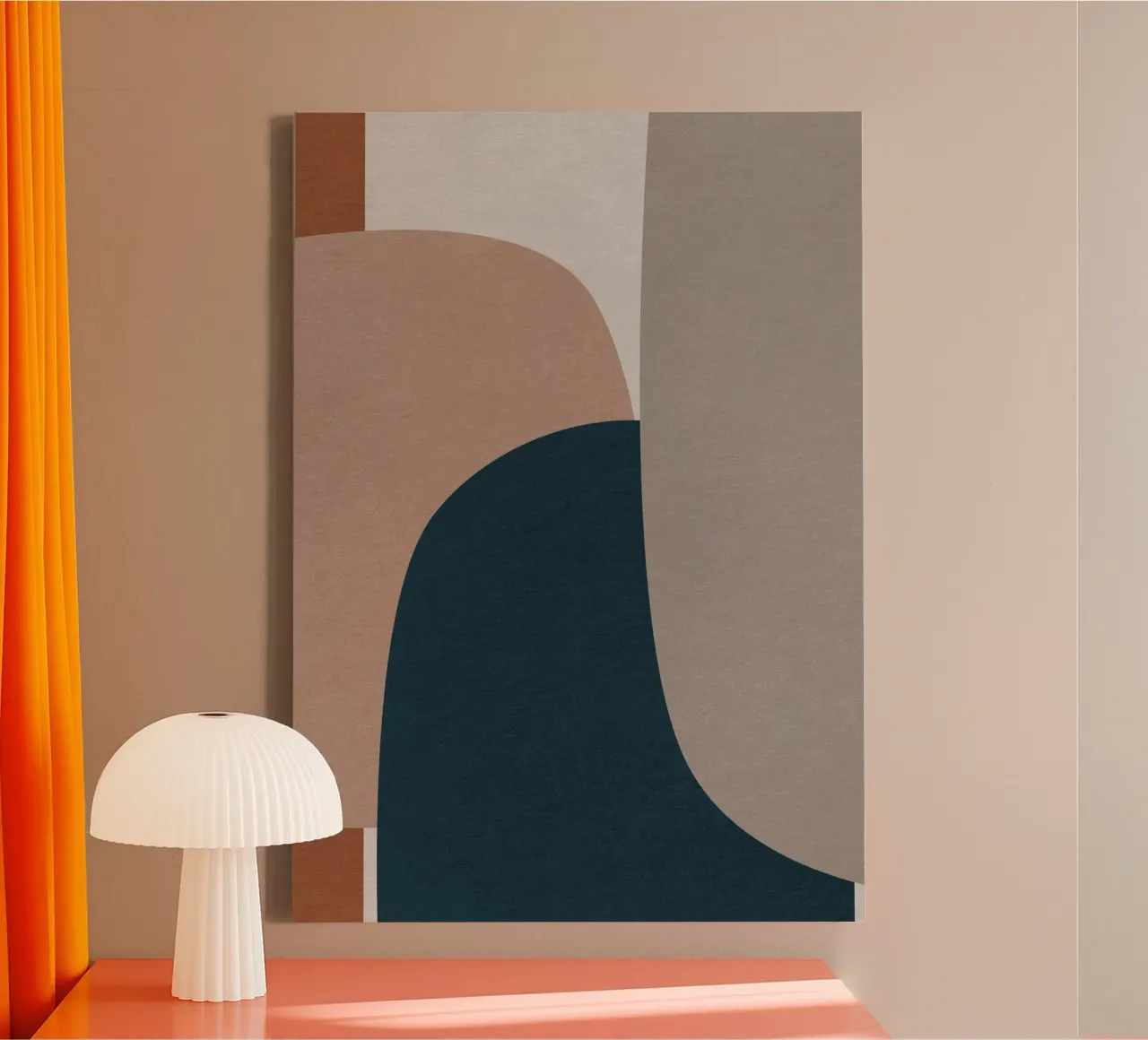 modern abstract art shapes tela con Cornice a cassetta da vintageshop