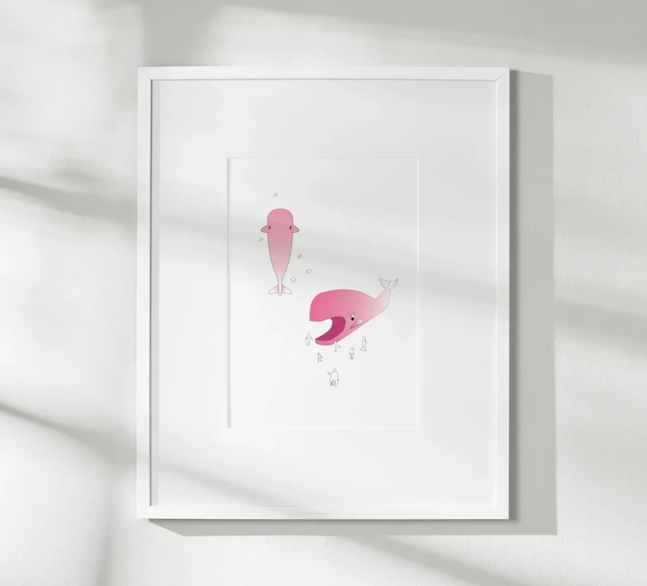 Balena Play | Press Play Stampa d'arte originale poster con telaio in alluminio da Press Play Art Prints
