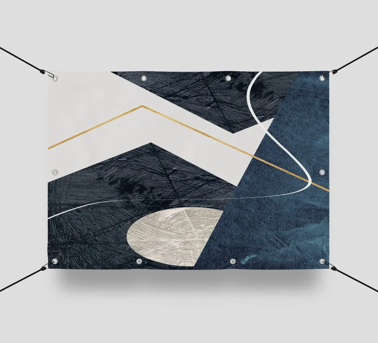modern abstract art telo in pvc da vintageshop