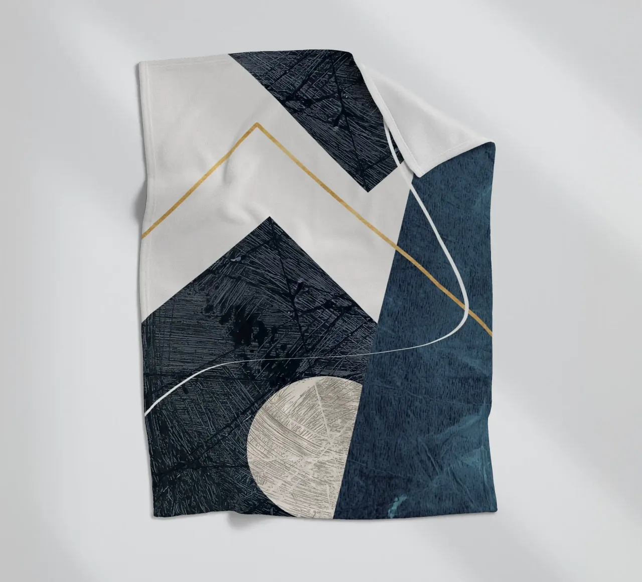 modern abstract art coperta in pile da vintageshop