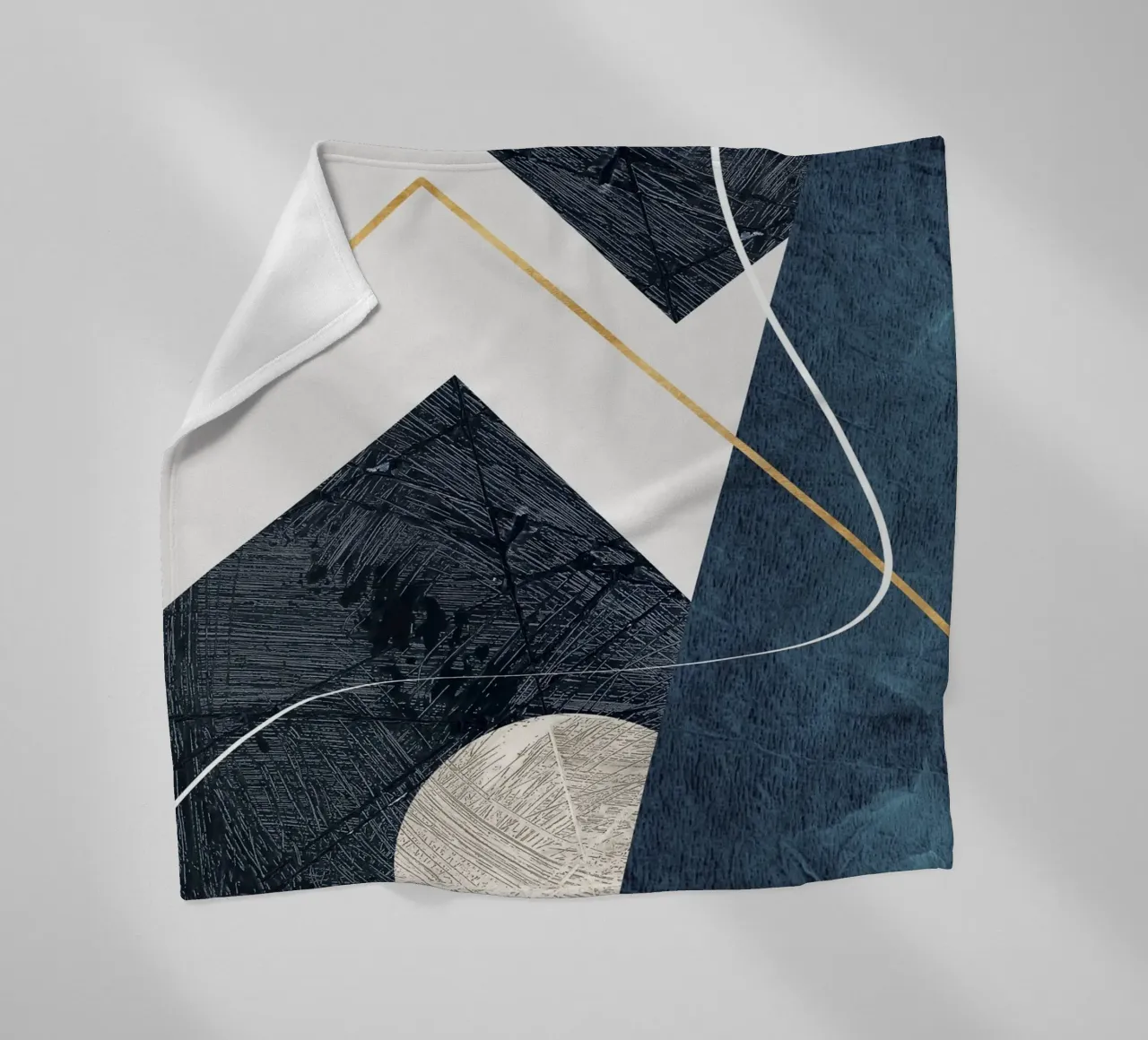 modern abstract art coperta in pile da vintageshop