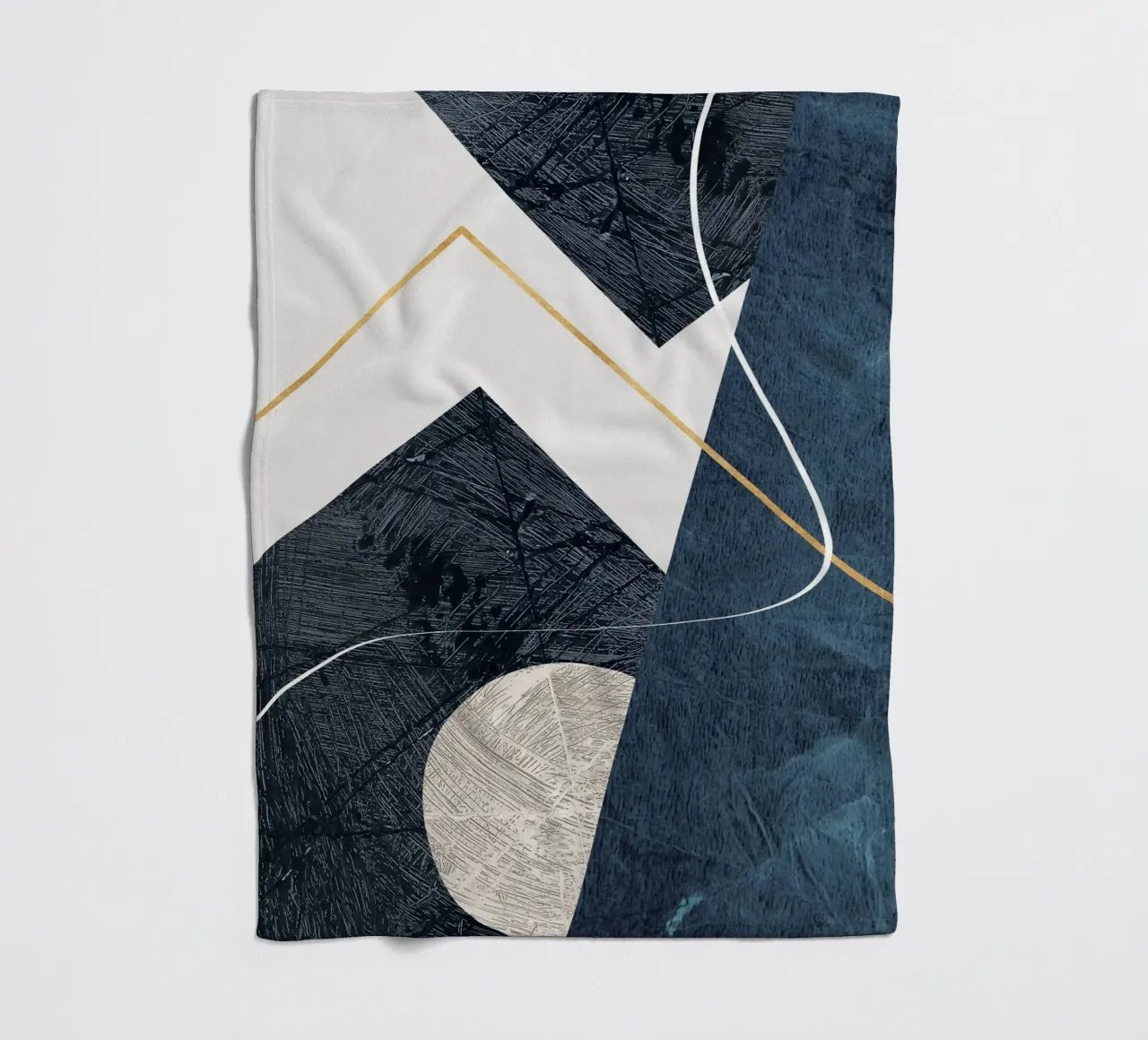 modern abstract art coperta in pile da vintageshop