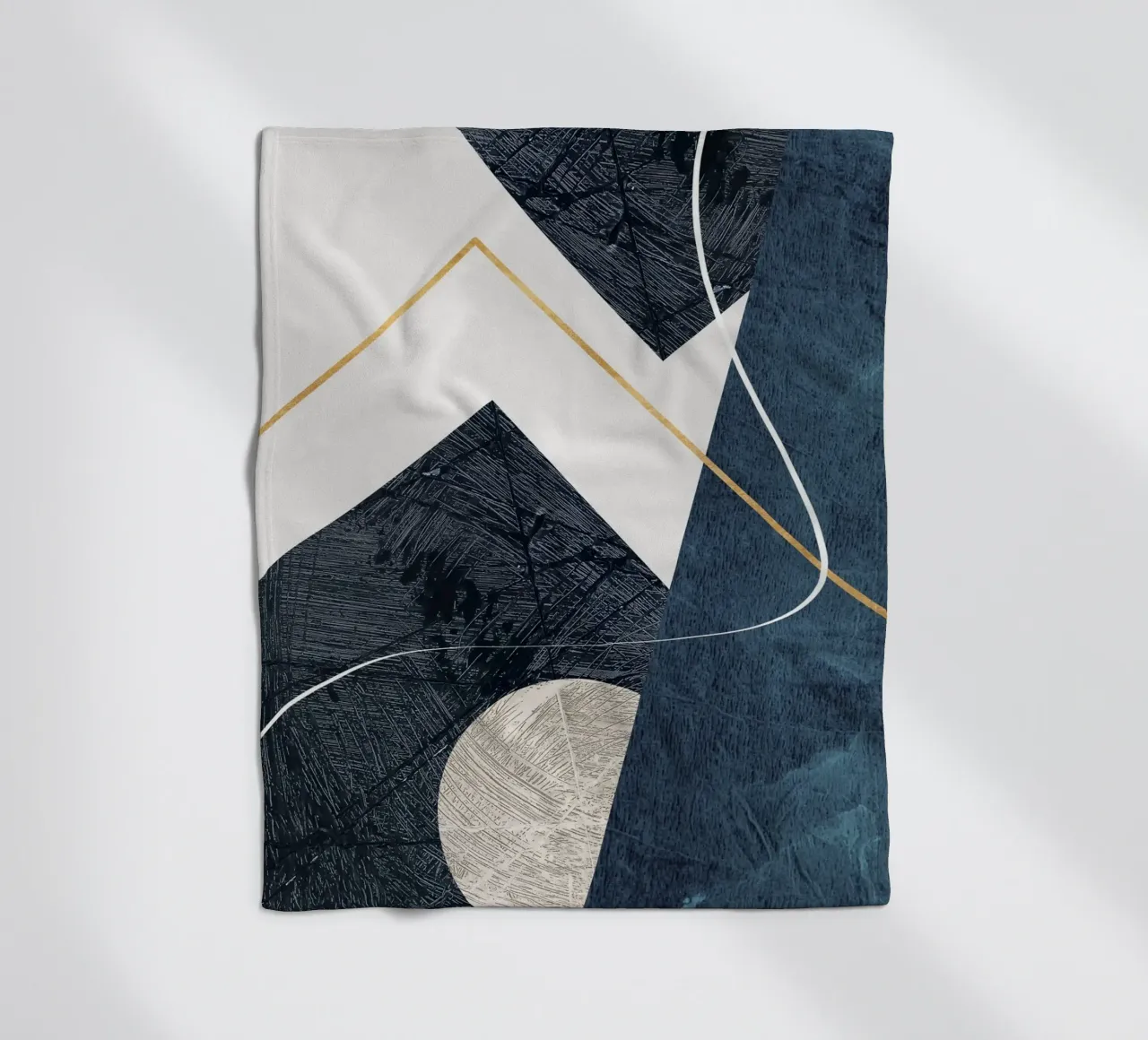 modern abstract art coperta in pile da vintageshop