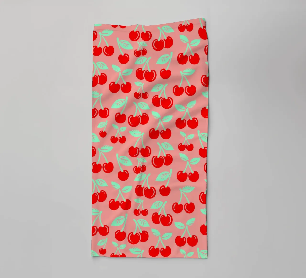 Cherries Red and Pink towel by SilverPegasus