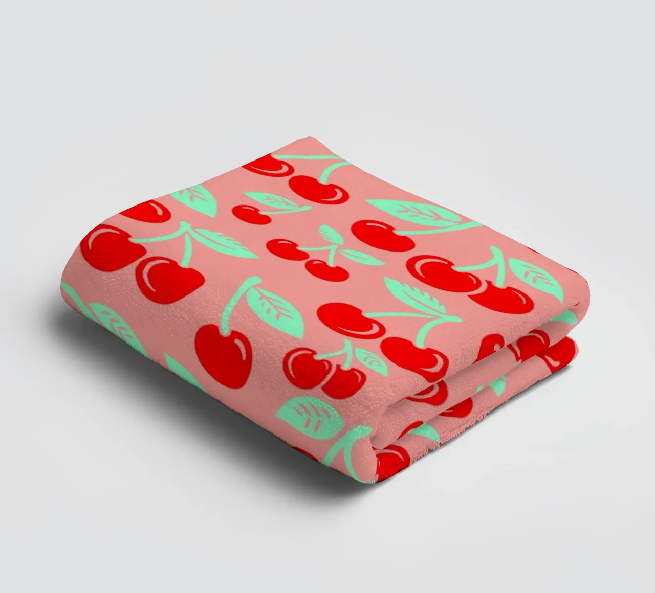 Cherries Red and Pink towel by SilverPegasus