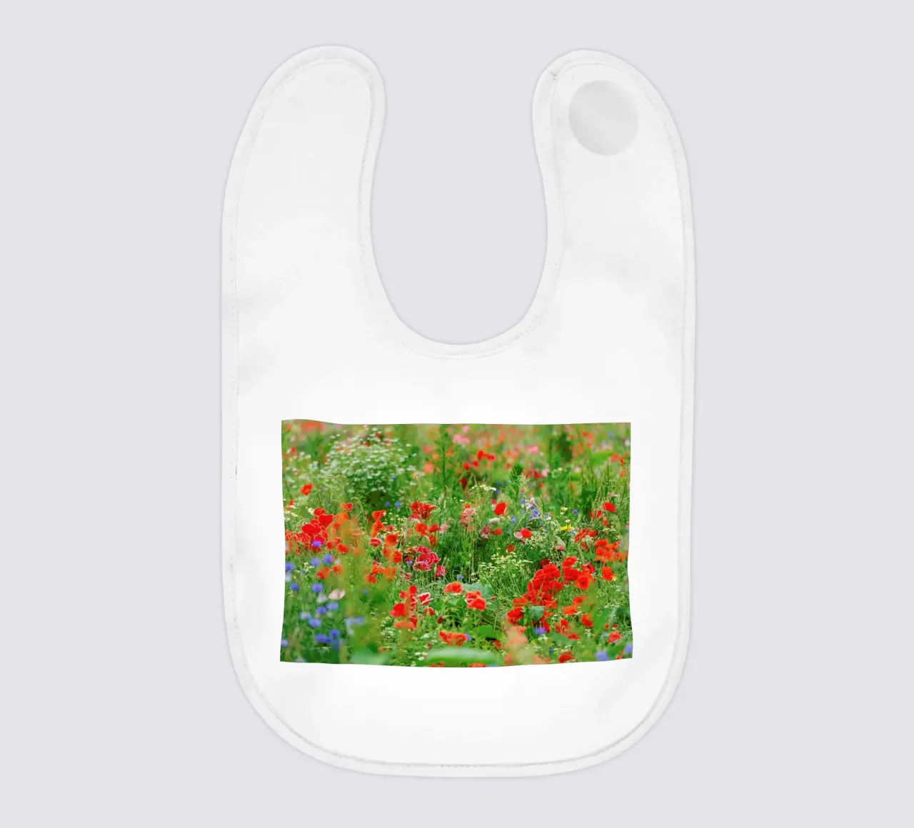 Wild Poppy Field Babylätzchen von Curious Collections by Marielle Leenders