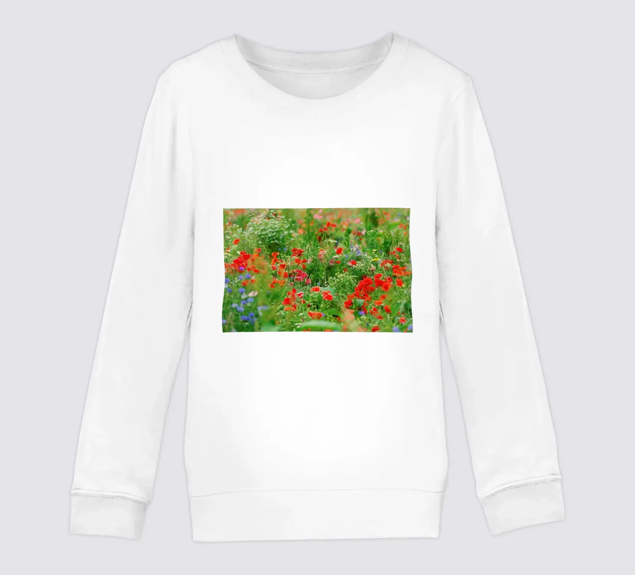 Wild Poppy Field kids sweatshirt by Curious Collections by Marielle Leenders