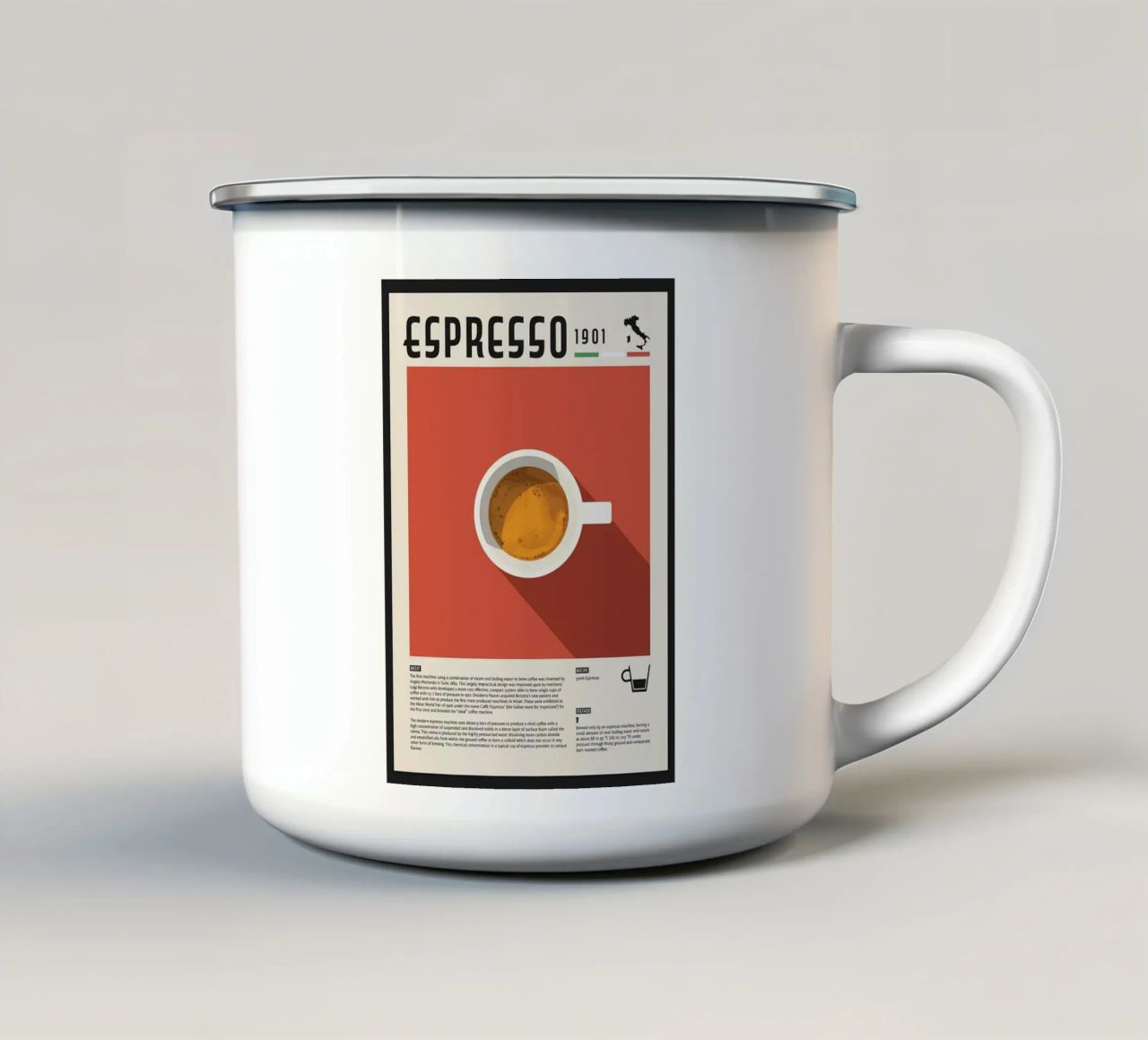 tazza da caffè espresso tazza in smalto da John C Labut