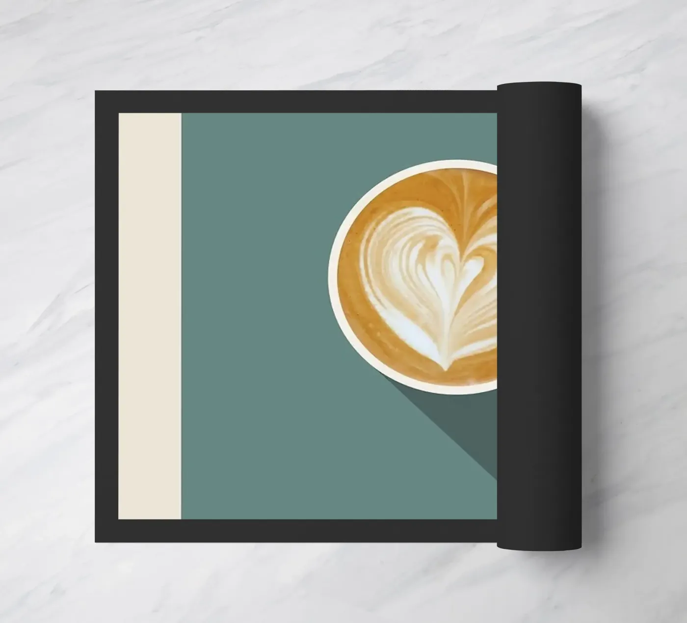 coffee latte doormat by John C Labut