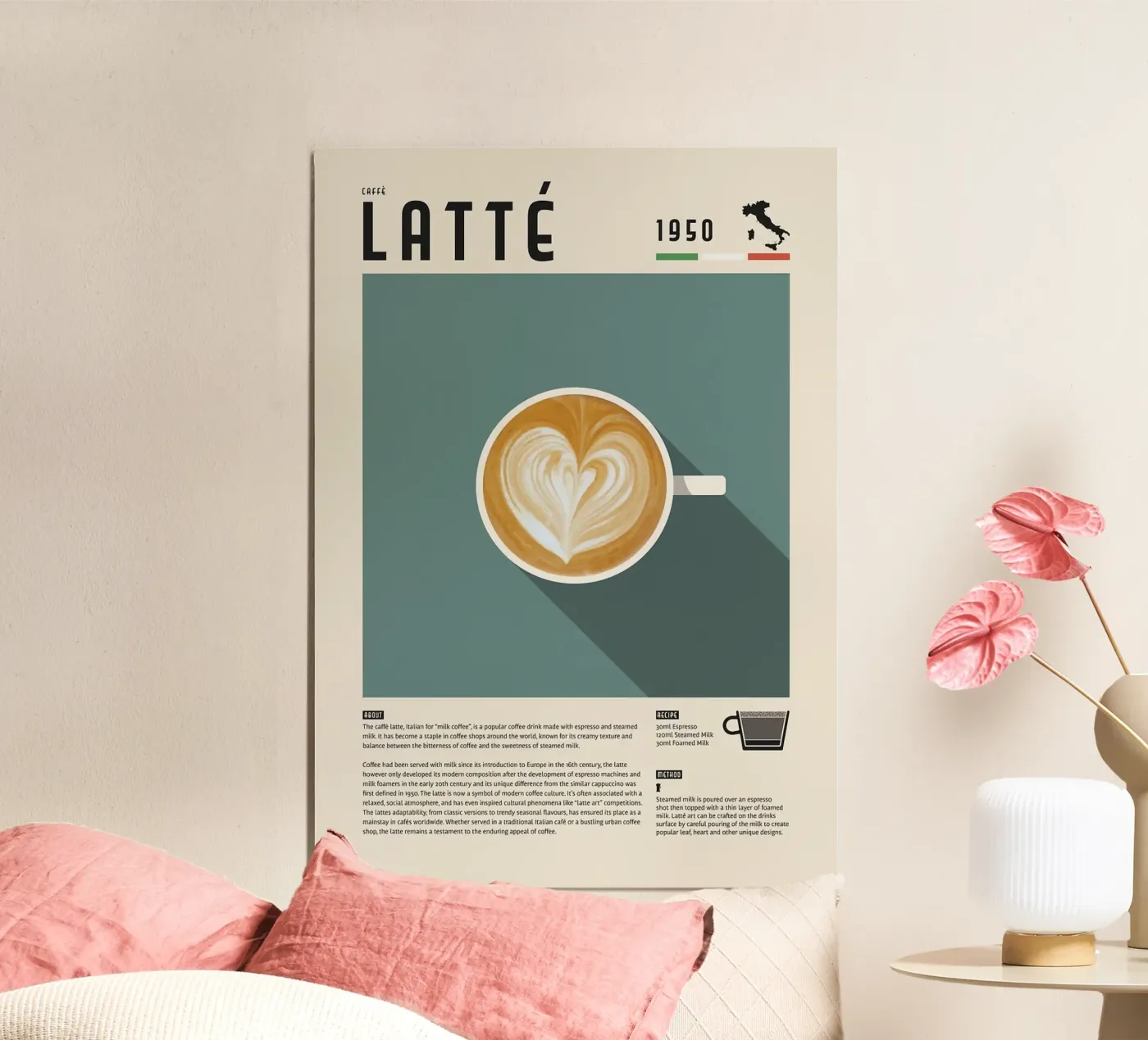 coffee latte poster da John C Labut