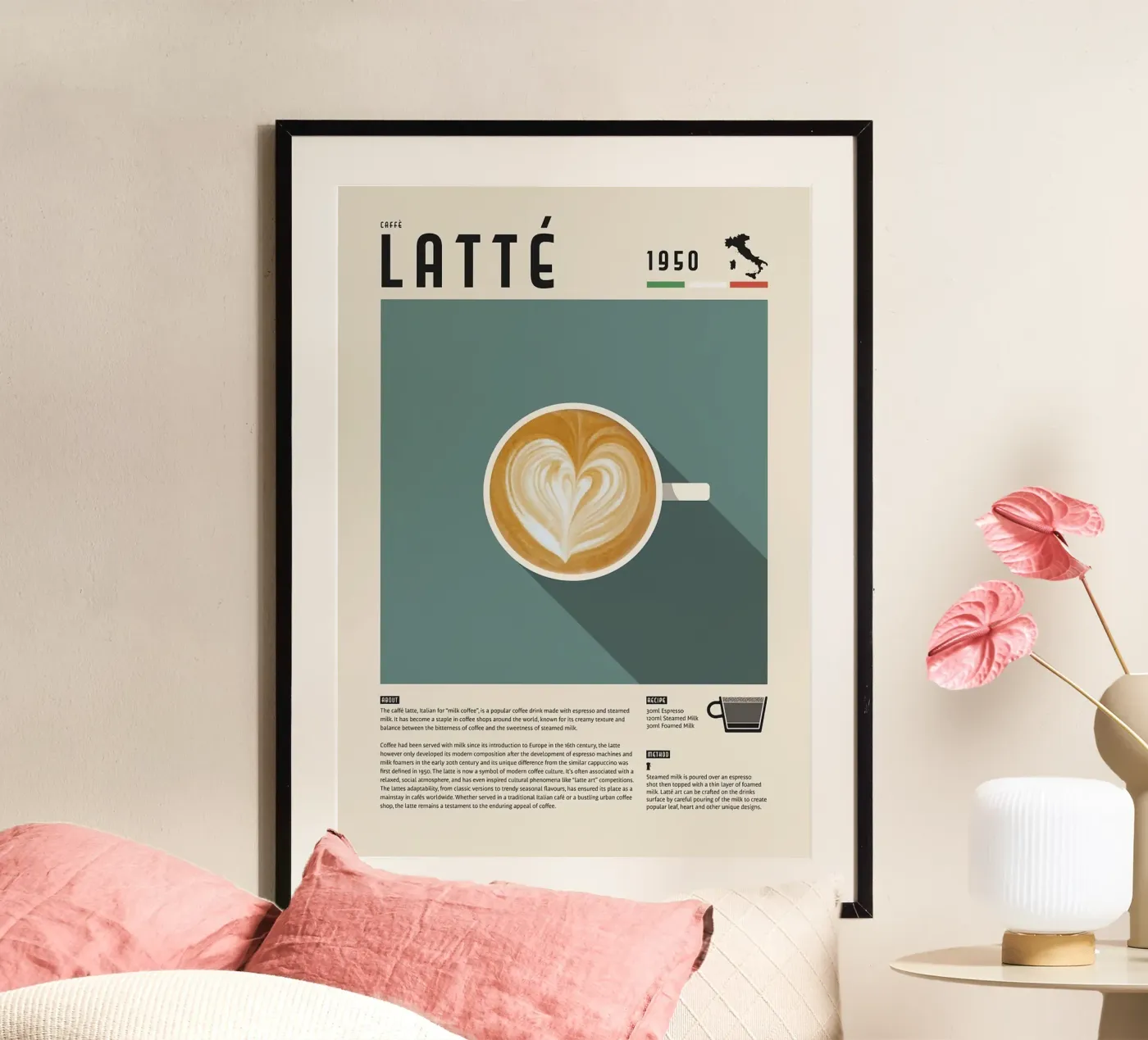 coffee latte poster da John C Labut