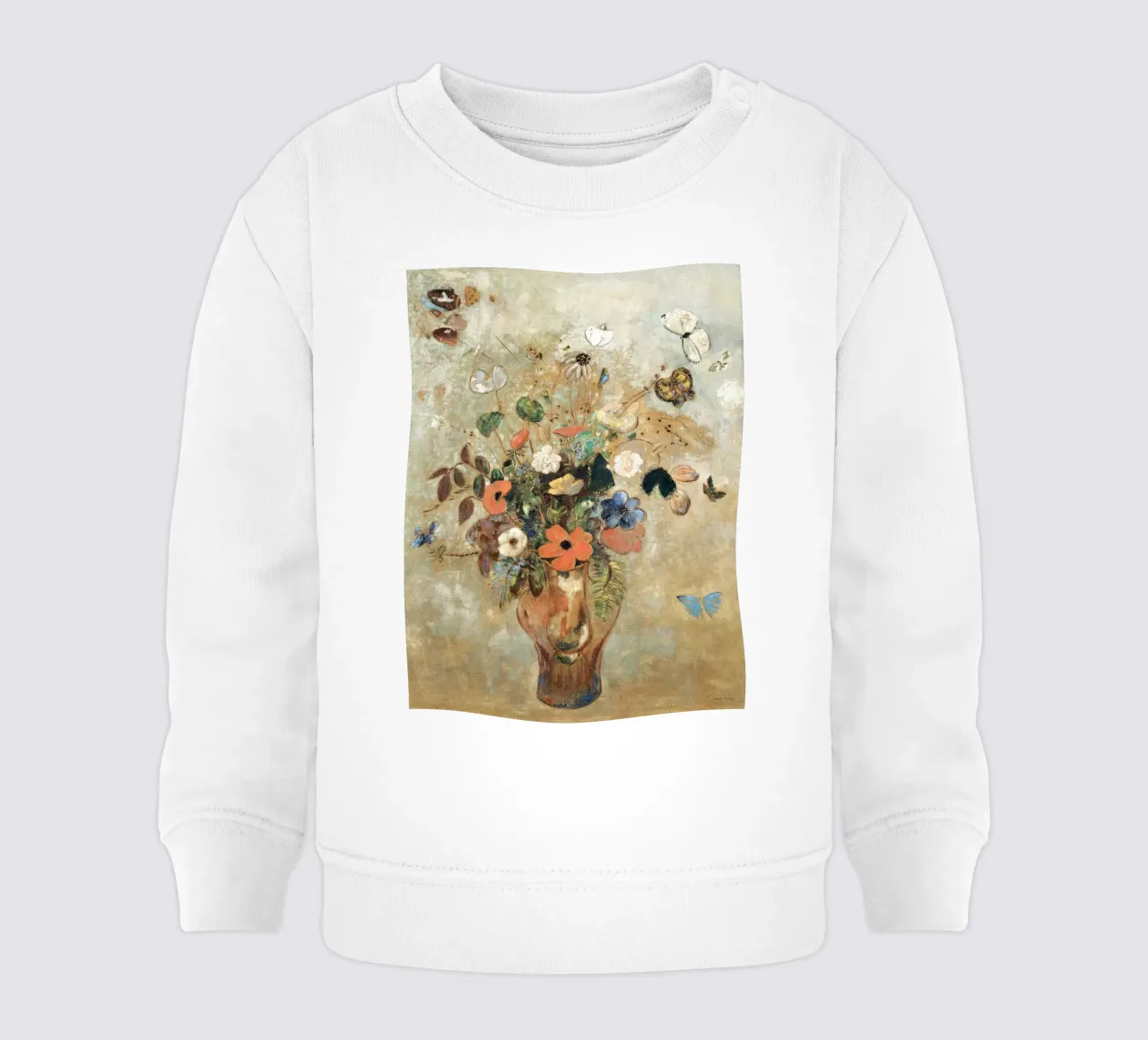 Still Life with Flowers by Odilon Redon felpa neonato da apoloprints