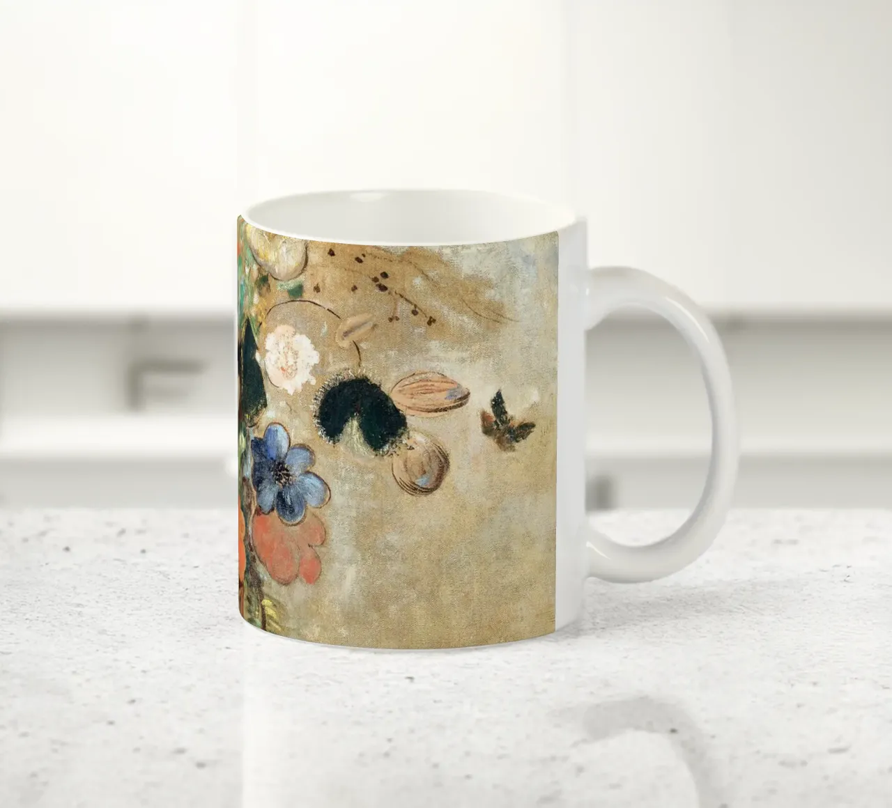 Still Life with Flowers by Odilon Redon tazza in ceramica da apoloprints