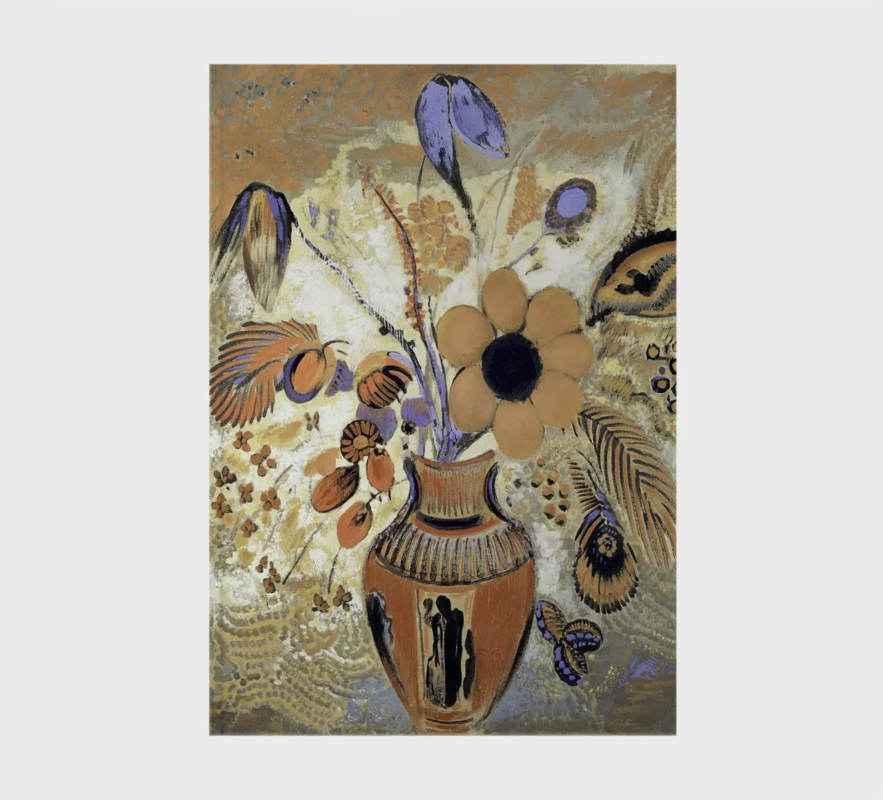 Etruscan Vase with Flowers by Odilon Redon notebook by apoloprints
