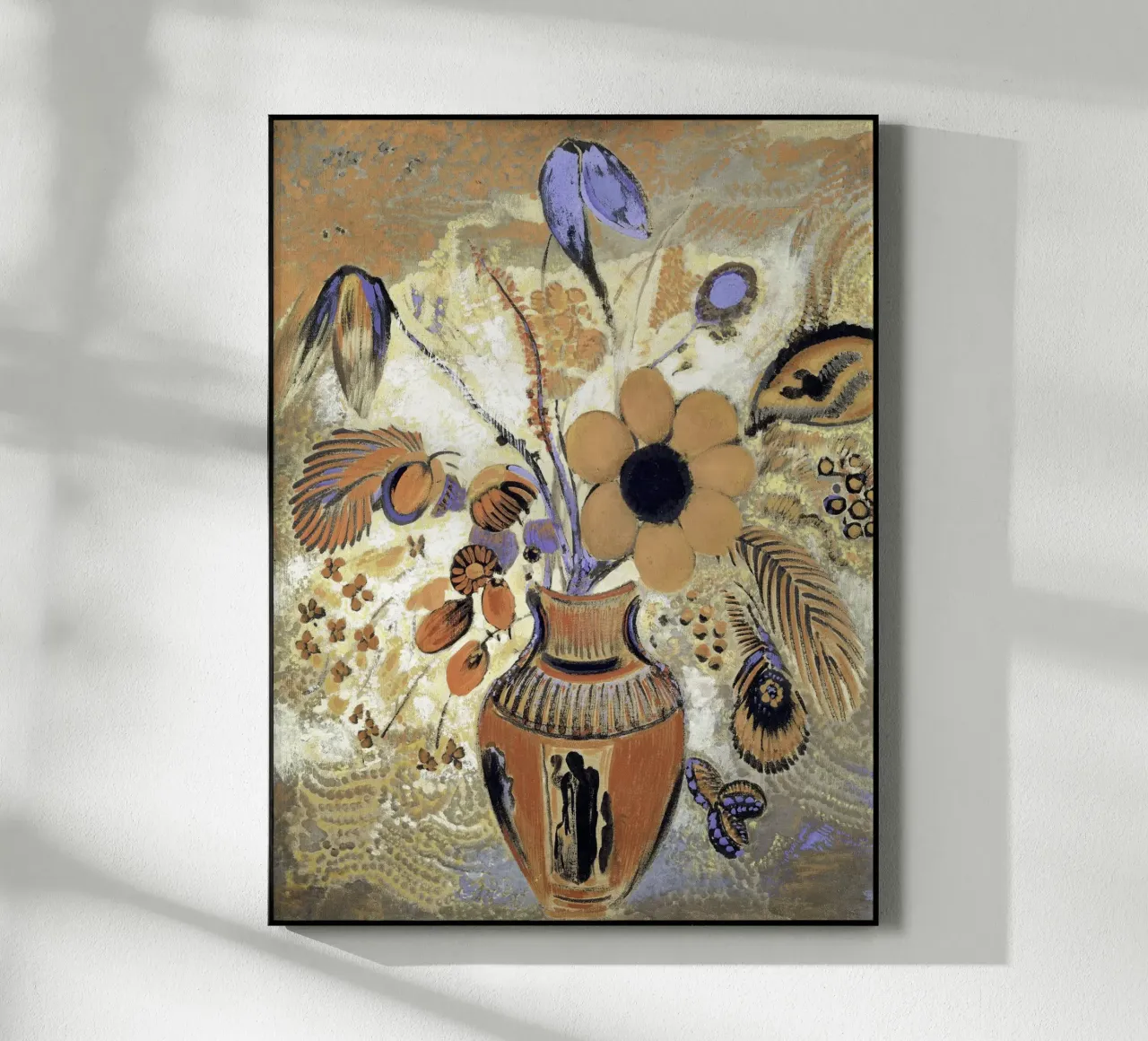 Etruscan Vase with Flowers by Odilon Redon plexiglass da apoloprints
