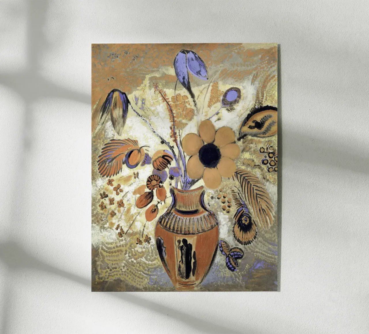 Etruscan Vase with Flowers by Odilon Redon plexiglass da apoloprints