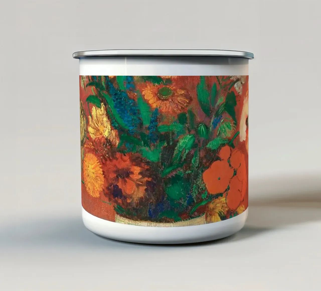 Bouquet in a Chinese Vase by Odilon Redon tazza in smalto da apoloprints