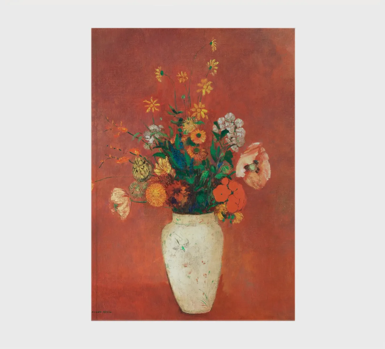 Bouquet in a Chinese Vase by Odilon Redon notebook by apoloprints