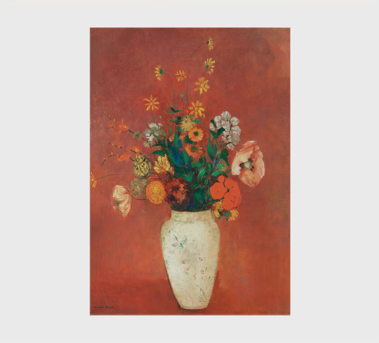 Bouquet in a Chinese Vase by Odilon Redon notebook by apoloprints