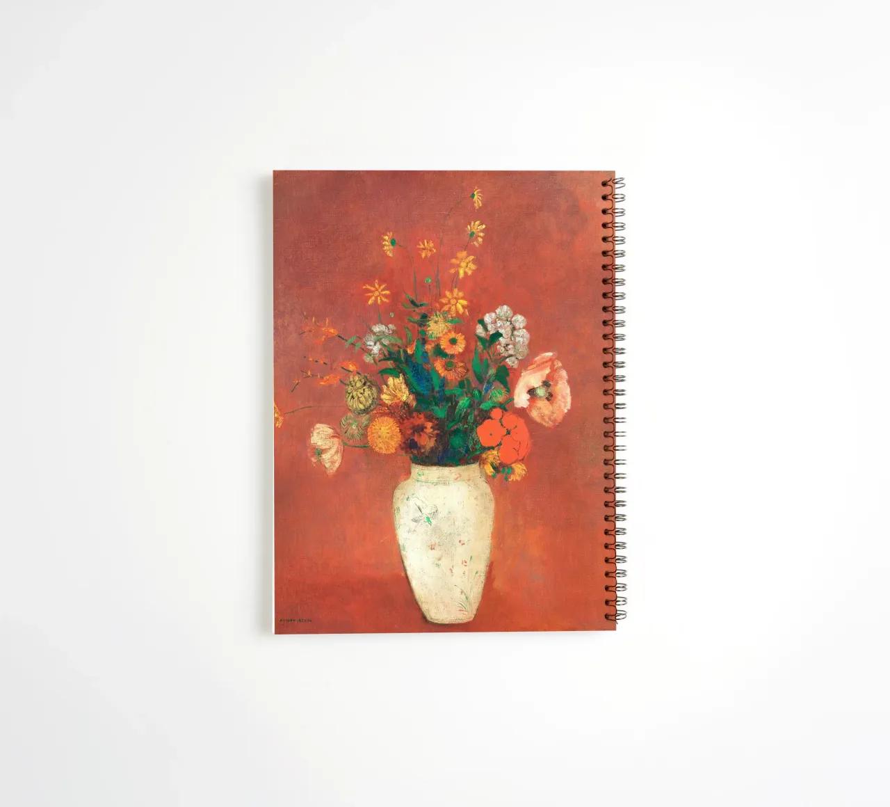 Bouquet in a Chinese Vase by Odilon Redon spiral notebook by apoloprints