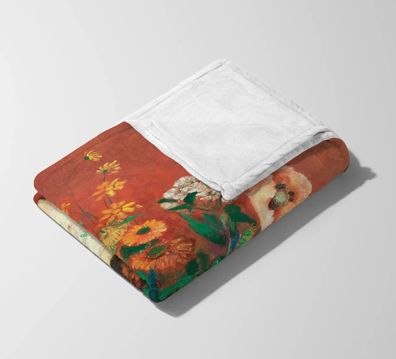 Bouquet in a Chinese Vase by Odilon Redon coperta in pile da apoloprints