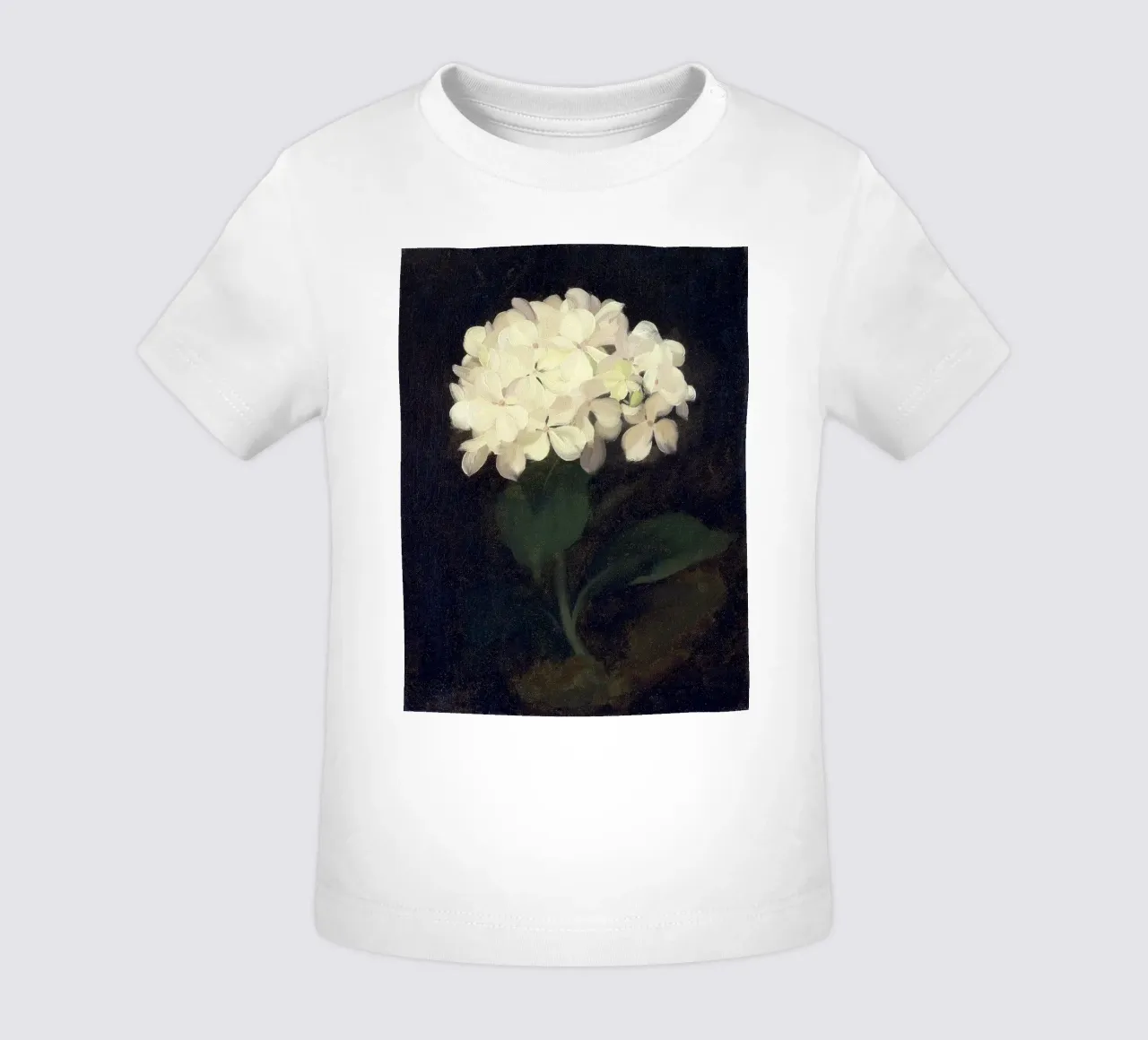 White Hydrangea Flower maglietta neonato da apoloprints