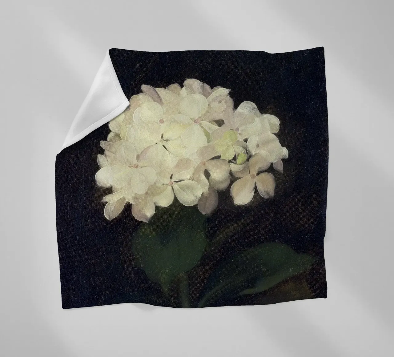 White Hydrangea Flower coperta in pile da apoloprints