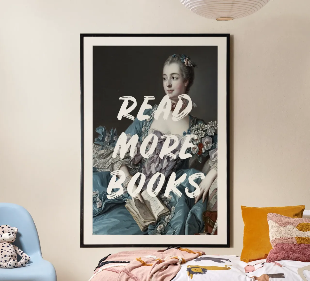 Read More Books Altered Art poster con telaio in legno da GraceDigitalArtCo
