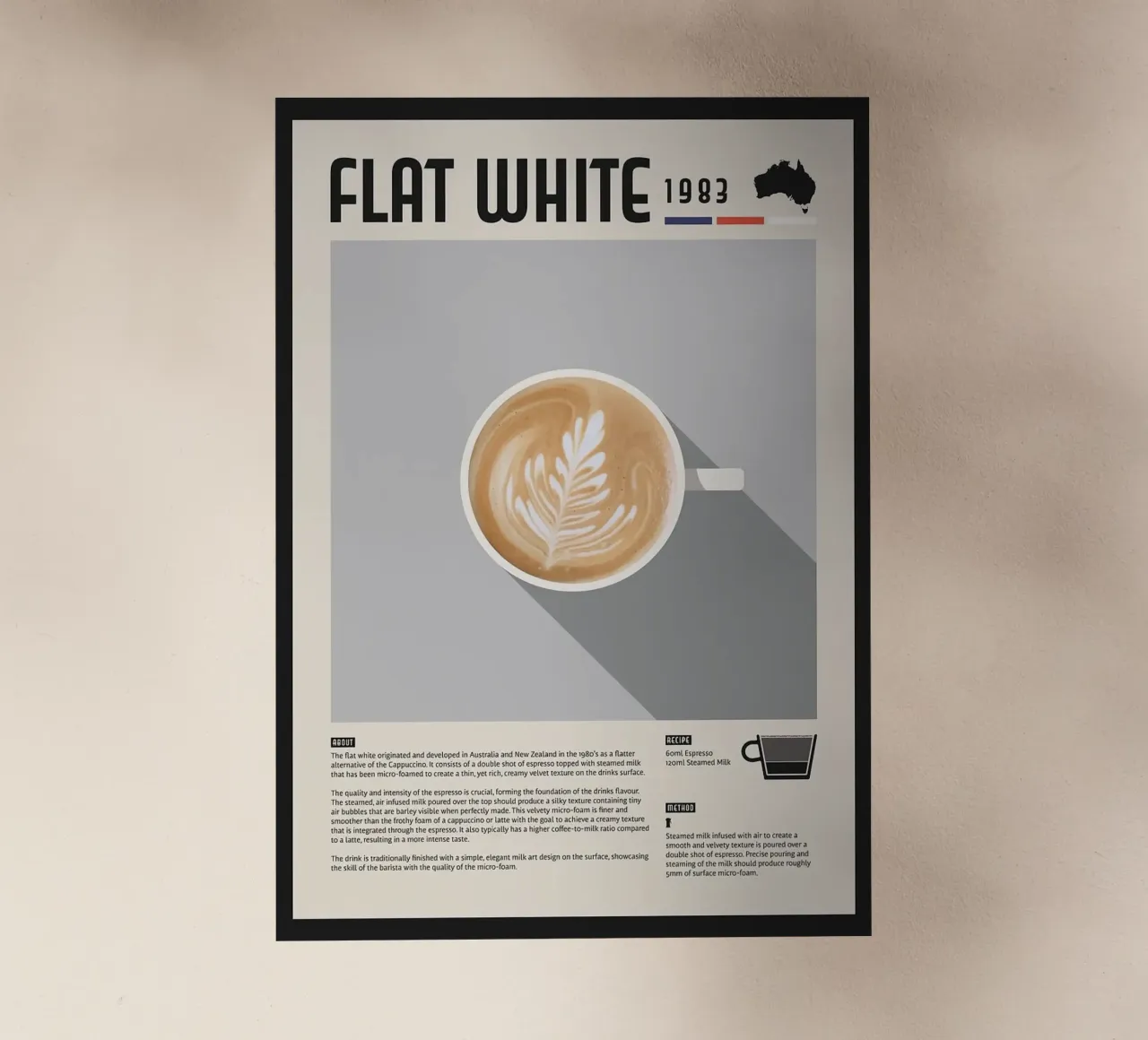 caffè latte art flat white pellicola backlit da John C Labut