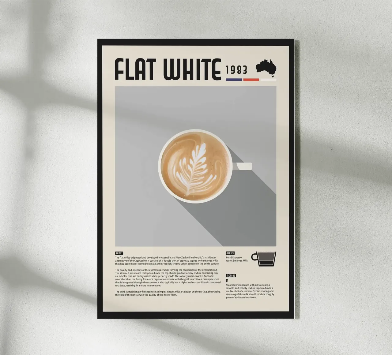 koffie latte art flat white acryl van John C Labut