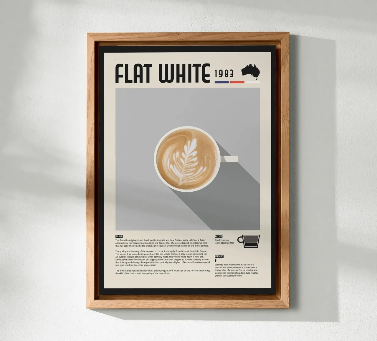 coffee latte art flat white alu-dibond by John C Labut