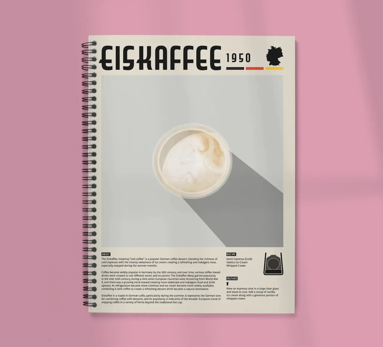 iced coffee spiral notebook by John C Labut