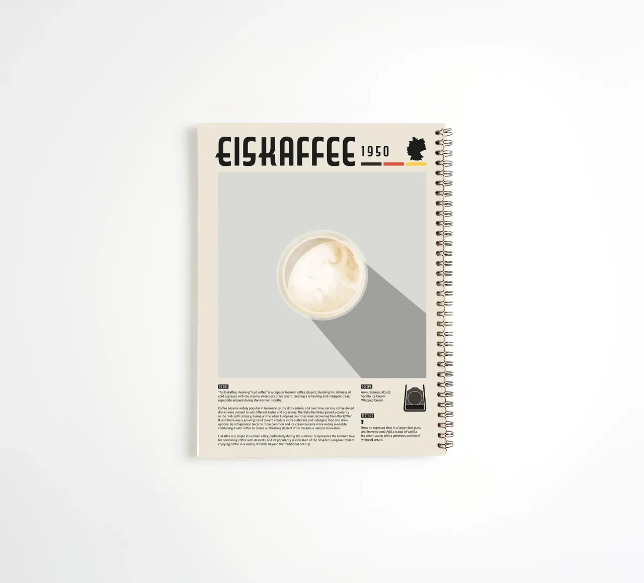 iced coffee spiral notebook by John C Labut
