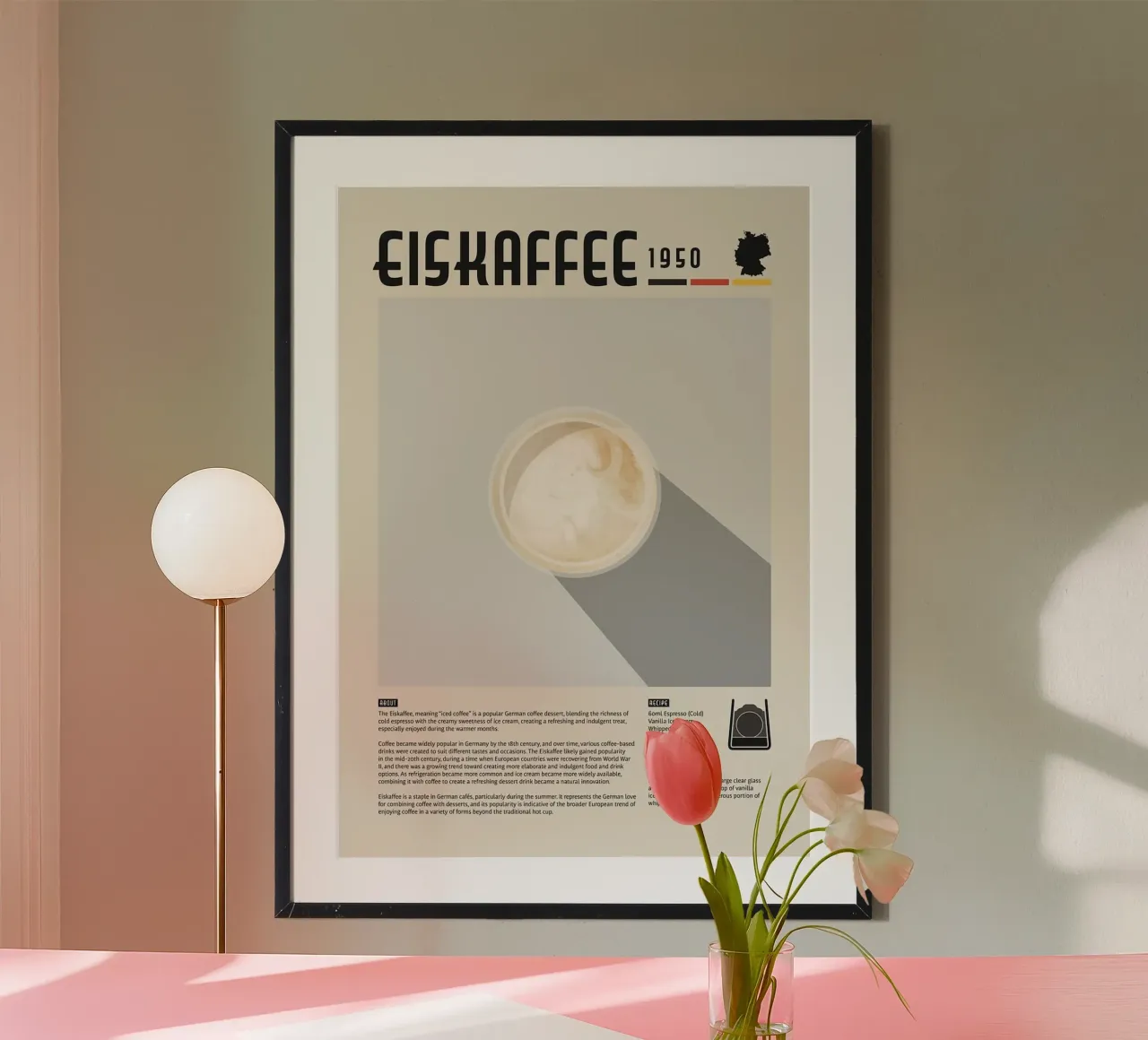 ijskoffie poster van John C Labut