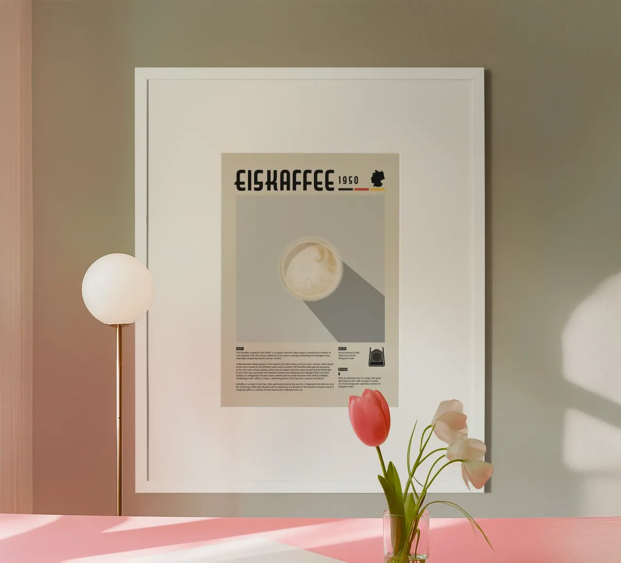 ijskoffie poster van John C Labut