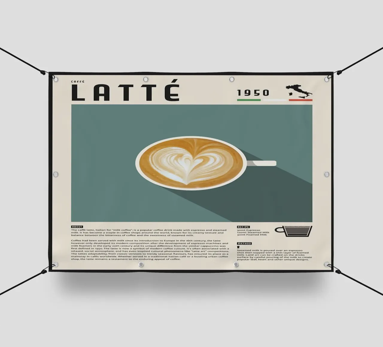 tazza di caffè macchiato telo in pvc da John C Labut