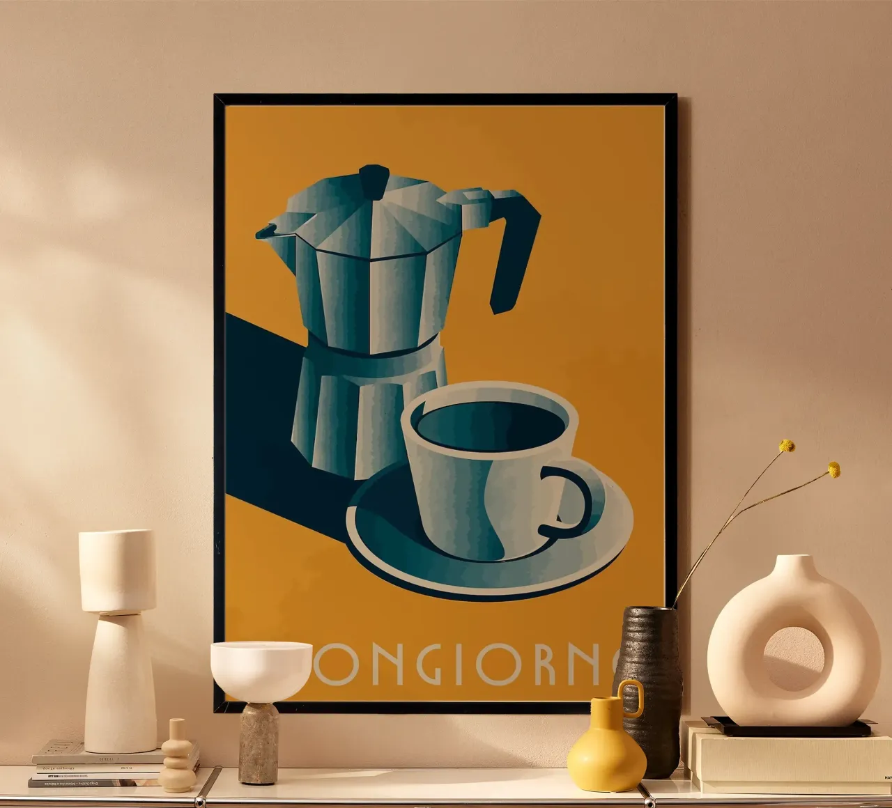 cafetera espresso poster de John C Labut