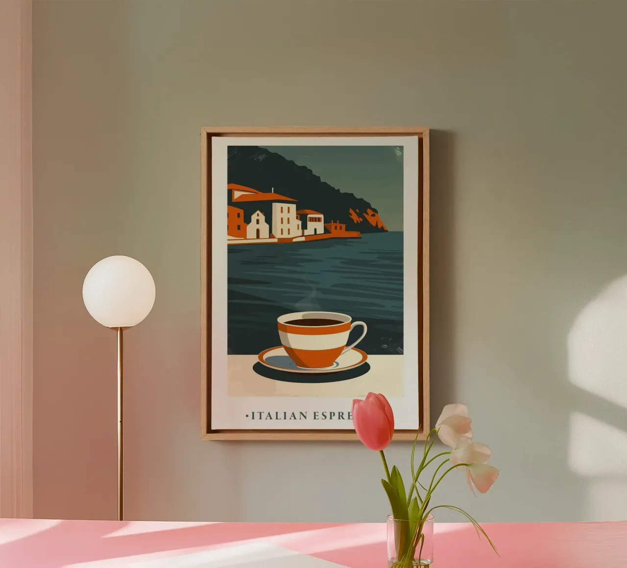 caffè espresso tela con Cornice a cassetta da John C Labut
