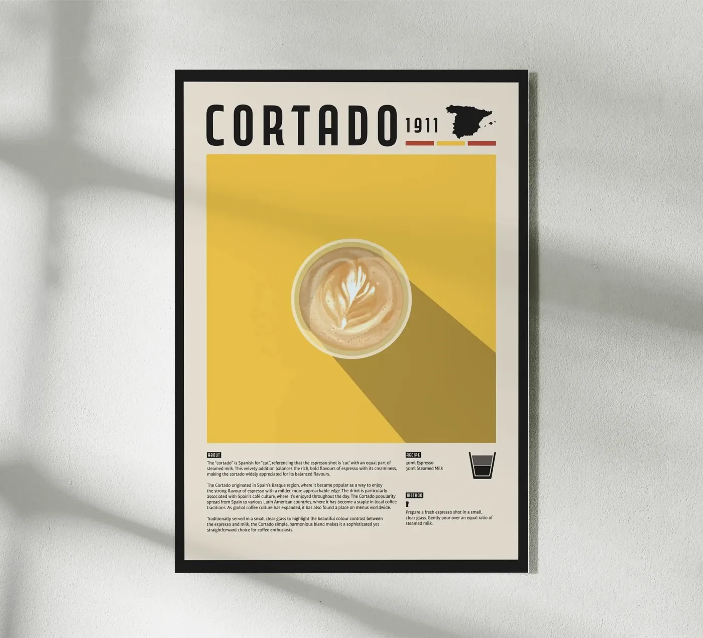 coffee cortado acryl van John C Labut