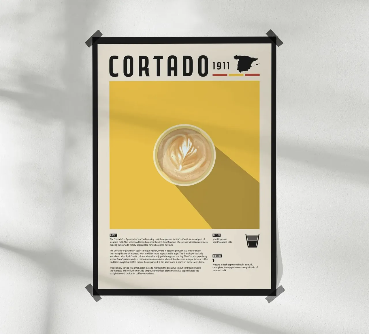 caffè cortado poster da John C Labut