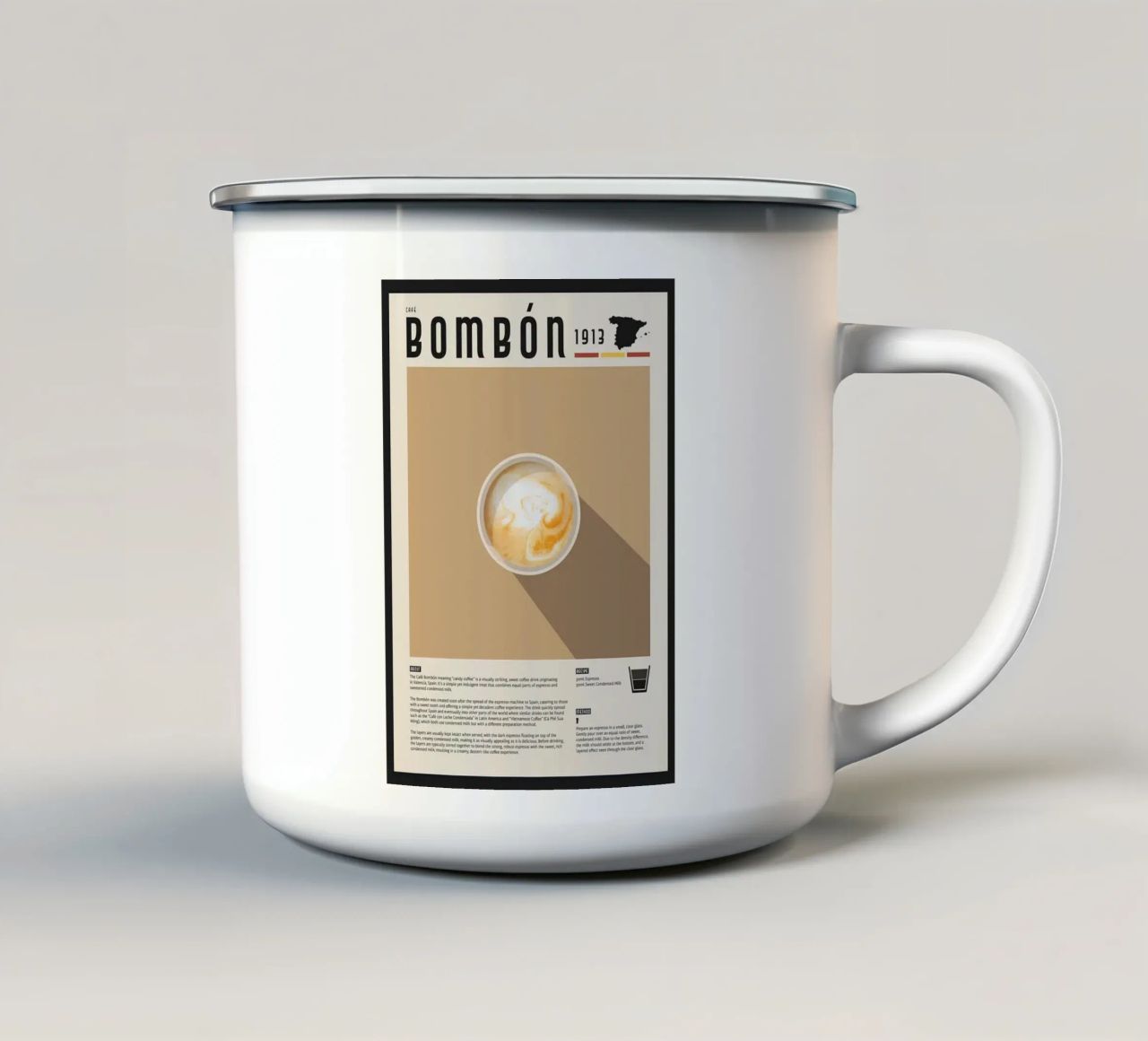 caffè bombon tazza in smalto da John C Labut