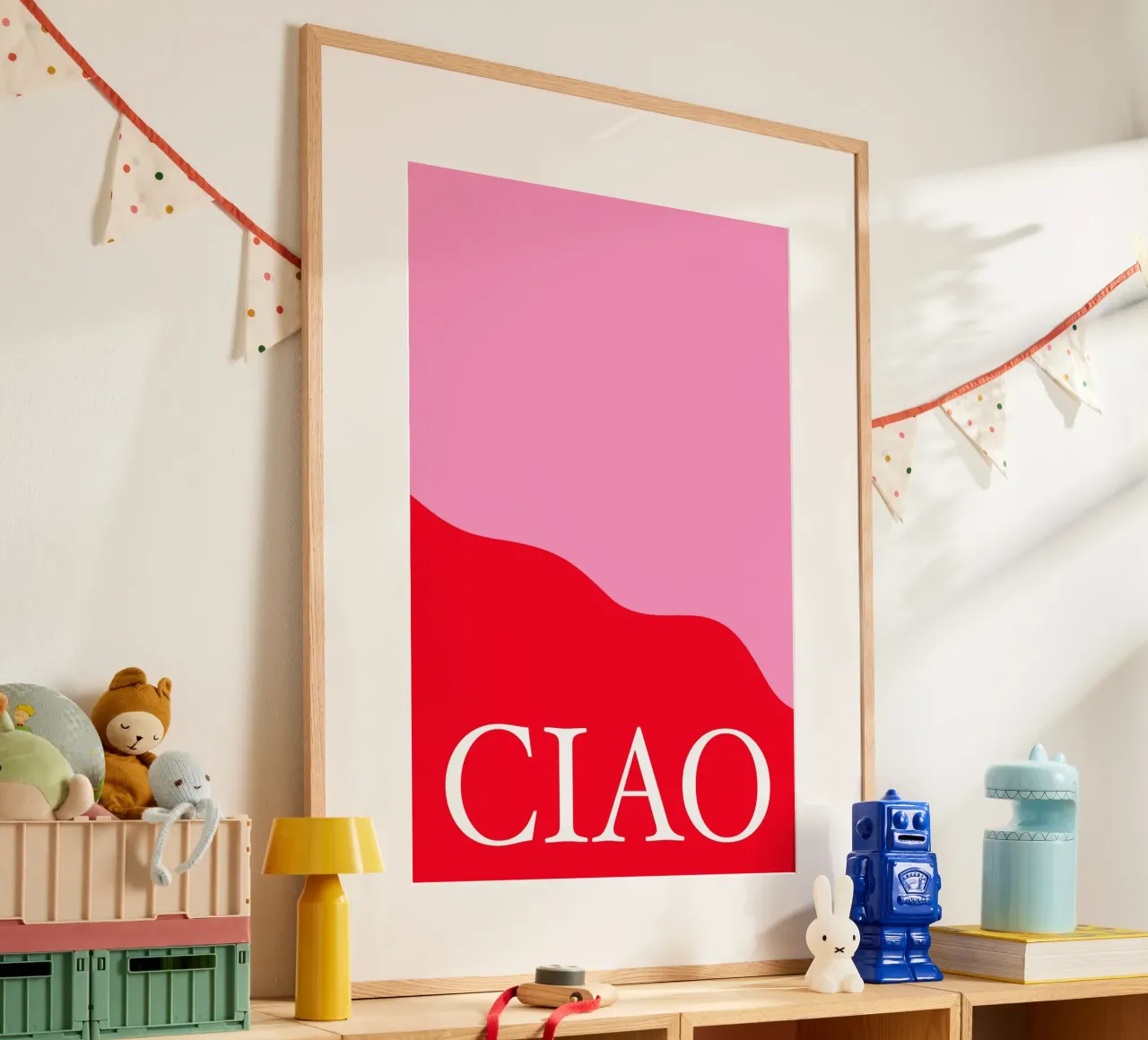CIAO Pink and Red Art carta hahnemühle da GraceDigitalArtCo