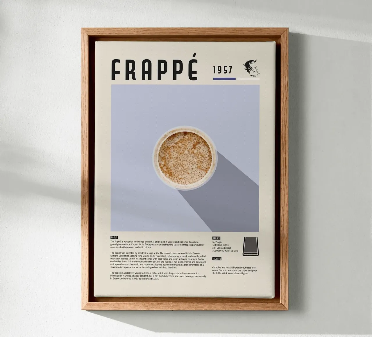 caffè freddo frappé tela con Cornice a cassetta da John C Labut