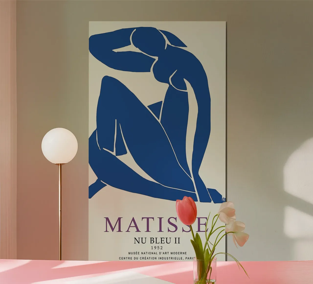 matisse-silhouette di donna in posa seduta rilassata poster con telaio in plastica da sazkia art